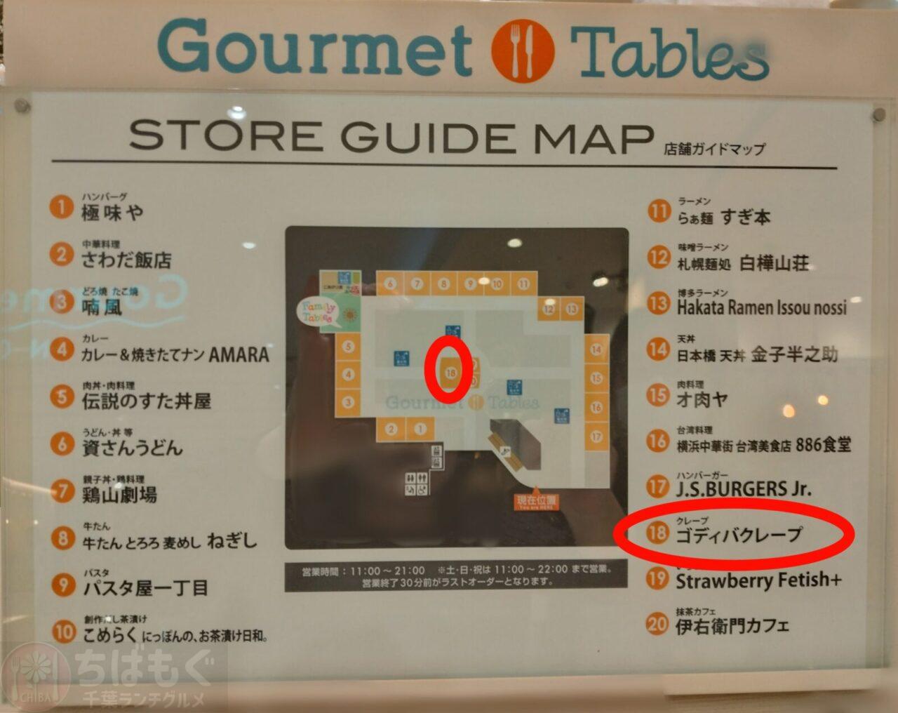 フードコート ららぽーとTOKYO-BAY 北館MAP